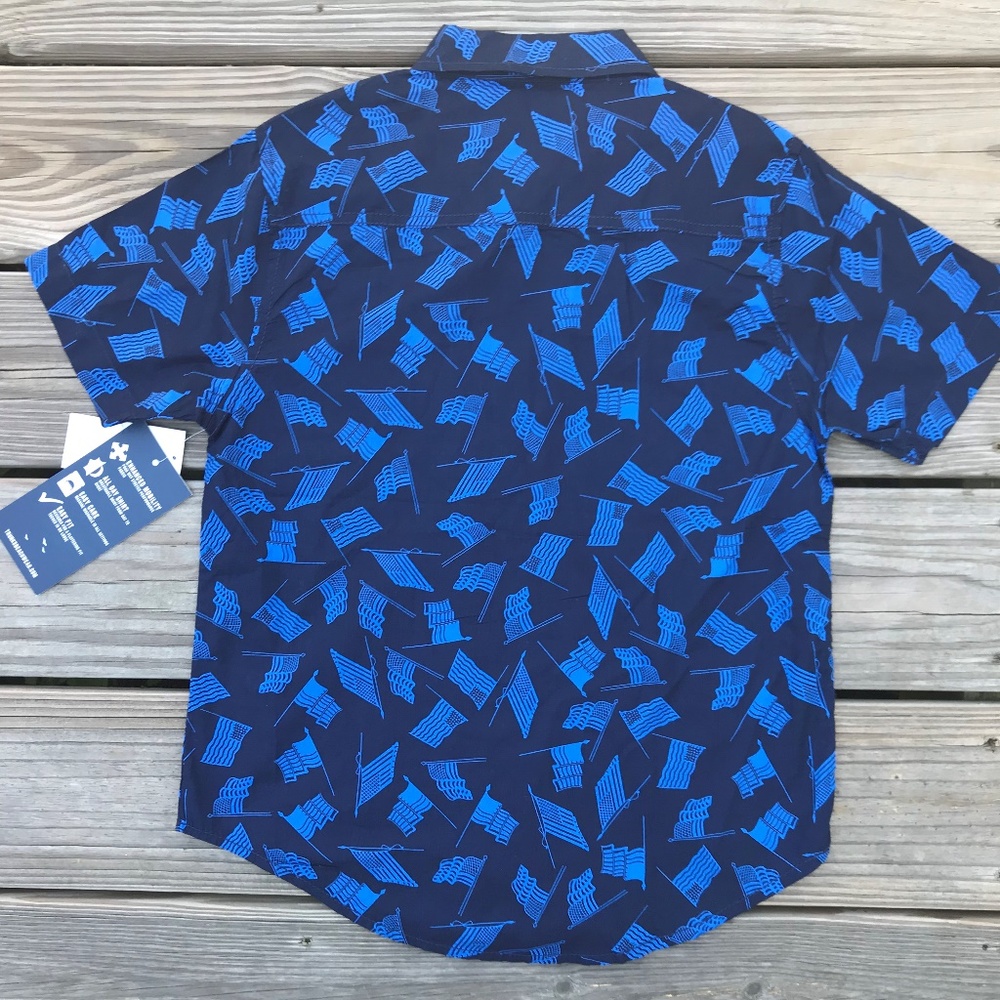 Trunk Surf & Swim Co Big Boys Shirt Tropical Blue - Picture 6 of 8